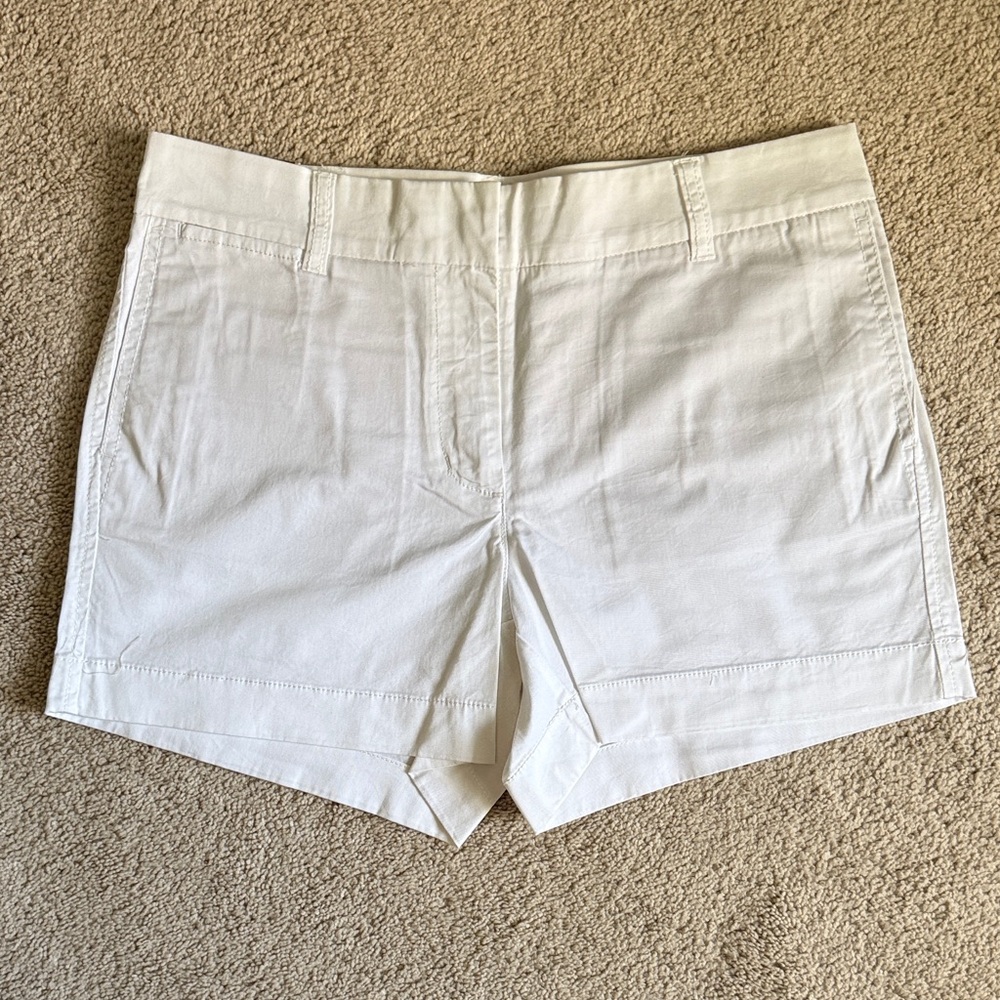 J. Crew Women's white chino shorts